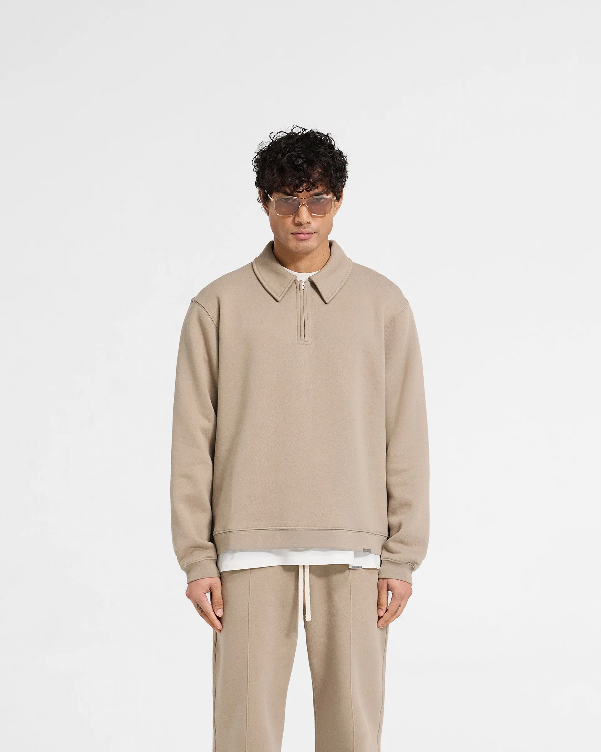 Initial Boxy Quarter Zip - Dune