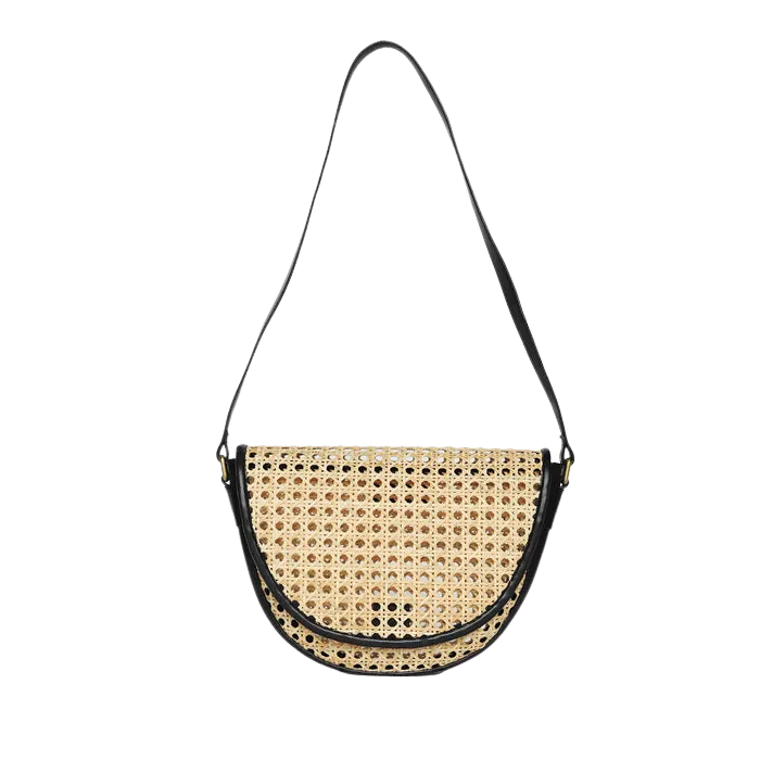 Luna Bag in Black Rattan
